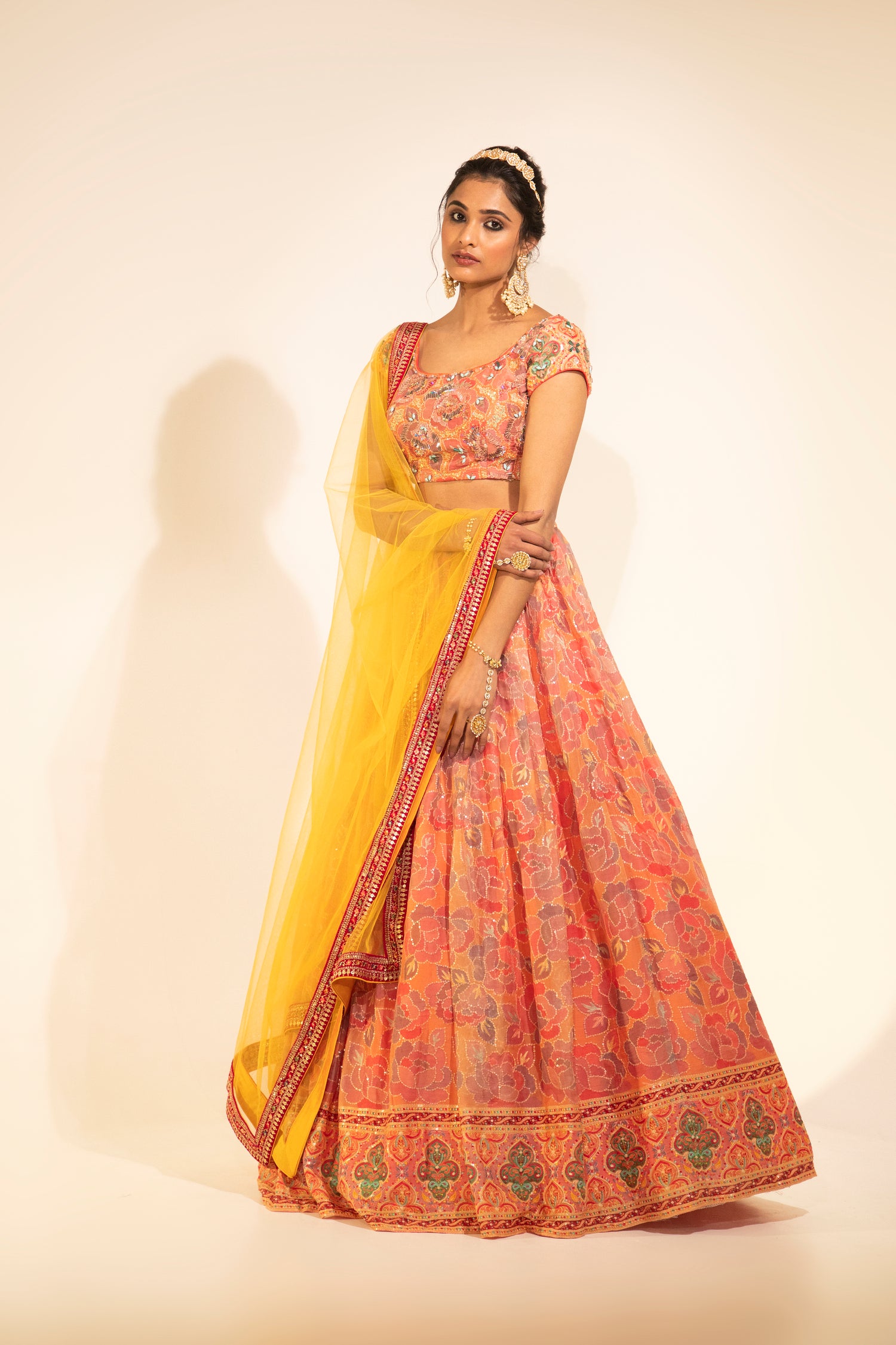 Floral Blossom Printed Lehenga for Wedding & Festive Look  – Meena Gurnam