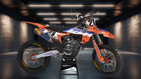 KTM Motocross Enduro MX Graphics Kit - XCF 250, XCW 250,450,350,144 - factorymotocrossgraphics